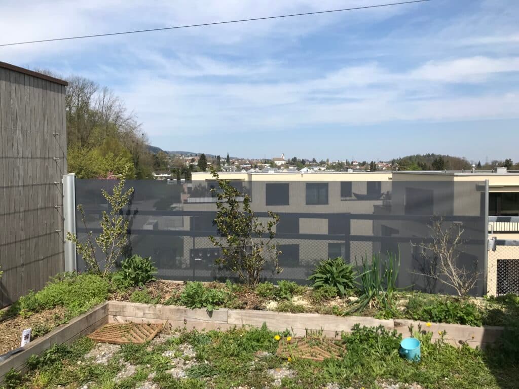 Windschutz Montage abgeschlossen