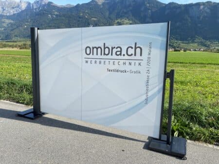 Bedruckte Wind- und Sichtschutzwände