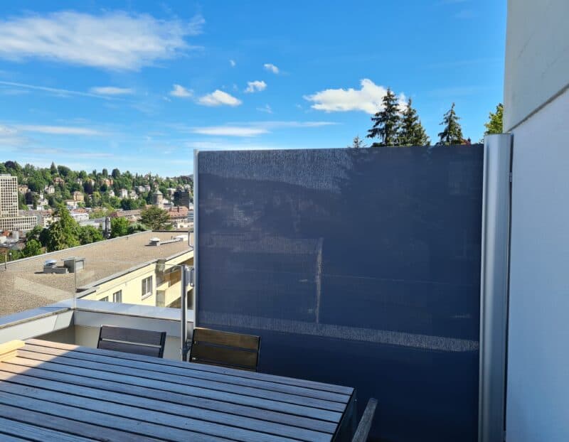 Windschutz-Anlage auf Terrasse